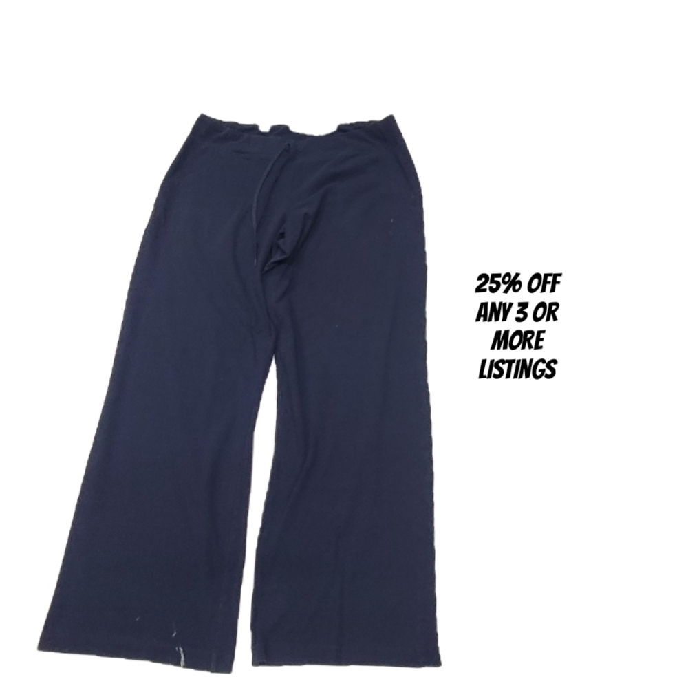Athletic Works Dark Blue Casual Pants XL Athleisure Pockets Wide Leg  Stretch